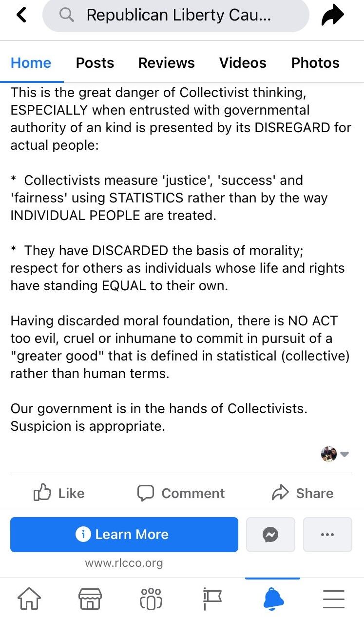 Third of three copies of RLCC Facebook post